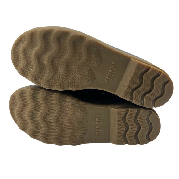 Sperry Quilted Black Port Lace Duck Boots Size 6M - Picture 6 of 8